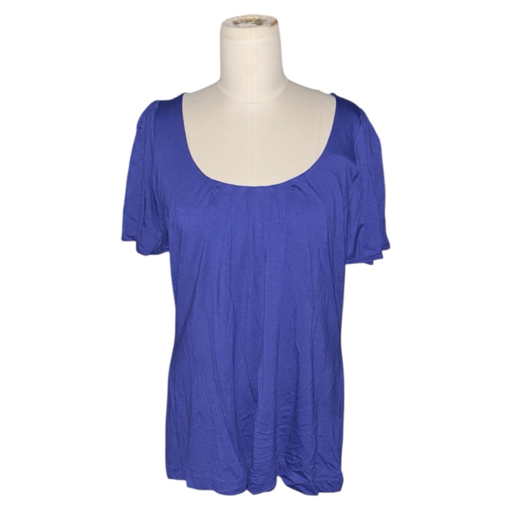 Banana Republic Blue Short Sleeve Scoop Neck Top